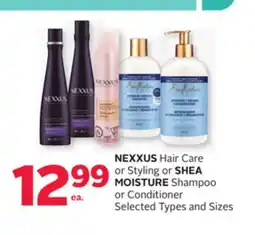 Rexall NEXXUS Hair Care or Styling or SHEA MOISTURE Shampoo or Conditioner offer
