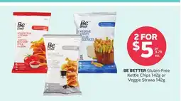 Rexall BE BETTER Gluten-Free Kettle Chips 142g or Veggie Straws 142g offer