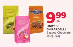 Rexall LINDT or GHIRARDELLI Bagged Chocolate offer