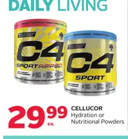 Rexall CELLUCOR Hydration or Nutritional Powders offer