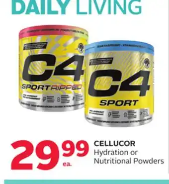 Rexall CELLUCOR Hydration or Nutritional Powders offer