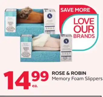 Rexall ROSE & ROBIN Memory Foam Slippers offer