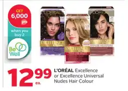 Rexall L'ORÉAL Excellence or Excellence Universal Nudes Hair Colour offer