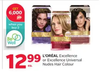 Rexall L'ORÉAL Excellence or Excellence Universal Nudes Hair Colour offer
