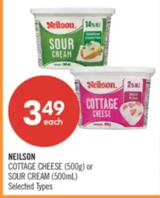 Shoppers Drug Mart NEILSON COTTAGE CHEESE (500g) or SOUR CREAM (500mL) offer