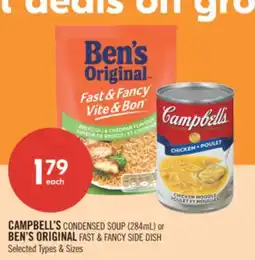 Shoppers Drug Mart CAMPBELL'S CONDENSED SOUP (248mL) or BEN'S ORIGINAL FAST & FANCY SIDE DISH offer