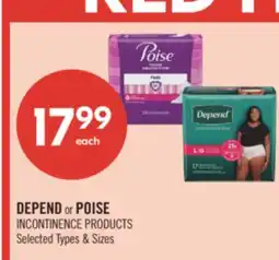 Shoppers Drug Mart DEPEND or POSE INCONTINENCE PRODUCTS offer
