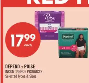 Shoppers Drug Mart DEPEND or POSE INCONTINENCE PRODUCTS offer