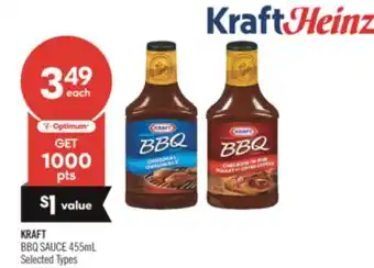 Shoppers Drug Mart KRAFT BBQ SAUCE 455mL offer