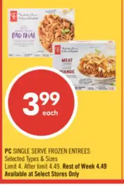 Shoppers Drug Mart PC SINGLE SERVE FROZEN ENTREES offer