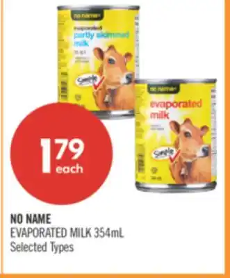 Shoppers Drug Mart NO NAME EVAPORATED MILK offer