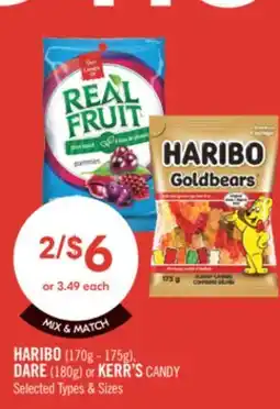 Shoppers Drug Mart HARIBO 170g-175g, DARE 180g or KERR'S CANDY offer