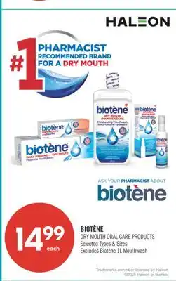 Shoppers Drug Mart BIOTÈNE DRY MOUTH ORAL CARE PRODUCTS offer