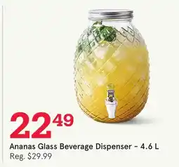 Kitchen Stuff Plus Ananas Glass Beverage Dispenser offer