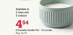 Kitchen Stuff Plus Citronella Candle Pot 12 cm dia offer