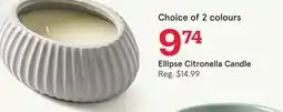 Kitchen Stuff Plus Ellipse Citronella Candle offer