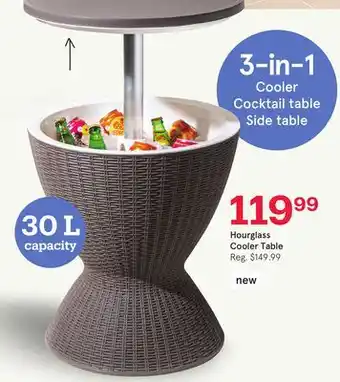 Kitchen Stuff Plus Hourglass Cooler Table offer