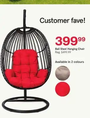 Kitchen Stuff Plus Bali Steel Hanging Chair offer