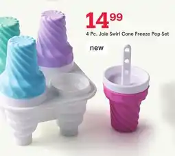 Kitchen Stuff Plus 4 Pc. Joie Swirl Cone Freeze Pop Set offer