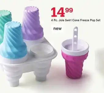 Kitchen Stuff Plus 4 Pc. Joie Swirl Cone Freeze Pop Set offer