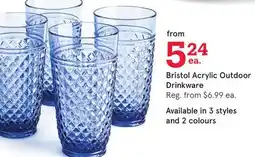 Kitchen Stuff Plus Bristol Acrylic Outdoor Drinkware offer