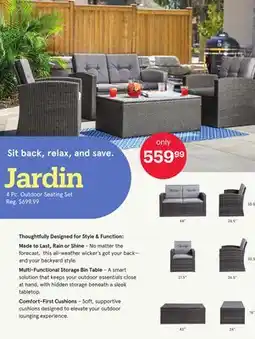 Kitchen Stuff Plus Jardin 4 Pc. Outdoor Seating Set offer