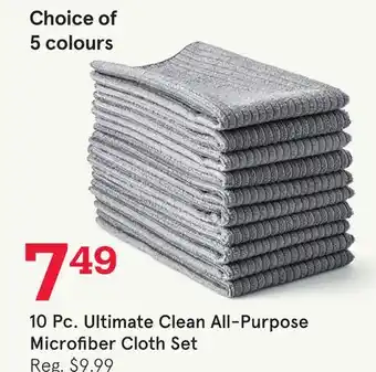 Kitchen Stuff Plus 10 Pc. Ultimate Clean All-Purpose Microfiber Cloth Set offer