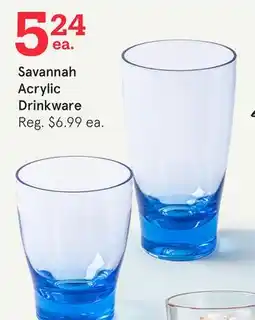 Kitchen Stuff Plus Savannah Acrylic Drinkware offer