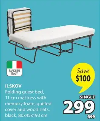 JYSK ILSKOV Folding guest bed offer