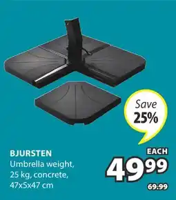 JYSK BJURSTEN Umbrella weight offer