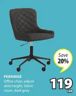 JYSK PEBRINGE Office chair offer