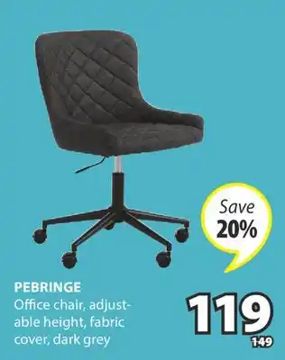 JYSK PEBRINGE Office chair offer
