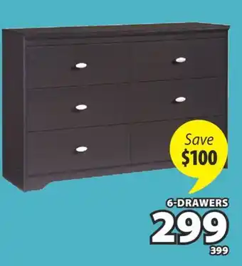 JYSK DUNBAR 6-DRAWERS DRESSER offer