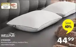 JYSK WELLPUR STROKKEN Memory foam pillow offer