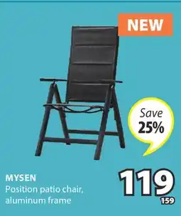 JYSK MYSEN Position patio chair offer
