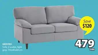 JYSK GEDVED Sofa, 2-seater grey offer