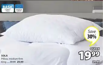 JYSK SOLA Pillow offer