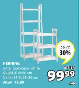 JYSK HERNING 5-tier bookcase offer
