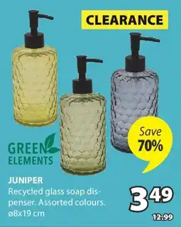 JYSK JUNIPER Recycled glass soap dispenser offer