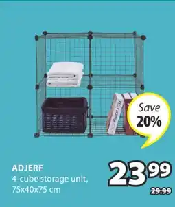 JYSK ADJERF 4-cube storage unit offer