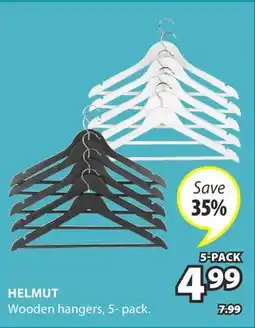 JYSK HELMUT Wooden hangers offer