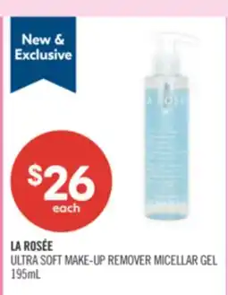 Shoppers Drug Mart LA ROSÉE ULTRA SOFT MAKE-UP REMOVER MICELLAR GEL offer
