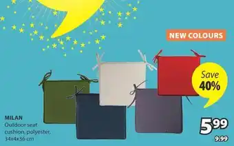 JYSK MILAN Outdoor seat cushion, polyester offer