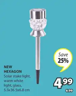 JYSK NEW HEXAGON Solar stake light offer