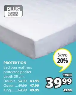 JYSK PROTEKTION Bed bug mattress protector offer