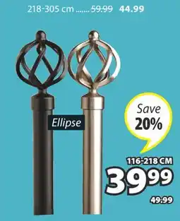 JYSK Ellipse Curtain Rod Kit offer