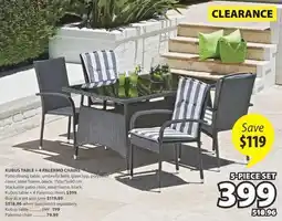 JYSK KUBUS TABLE + 4 PALERMO CHAIRS offer