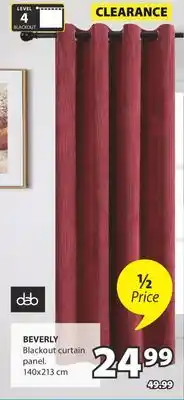 JYSK BEVERLY Blackout curtain panel offer