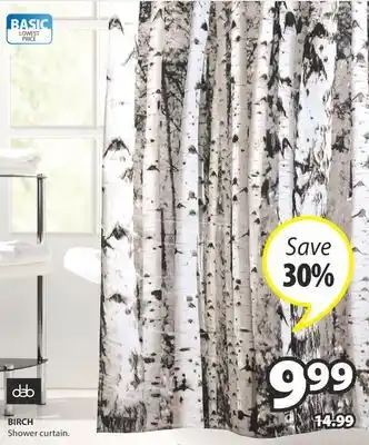 JYSK BIRCH Shower curtain offer