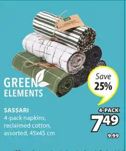 JYSK SASSARI 4-pack napkins offer